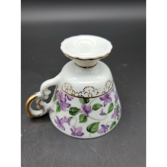 Chintz Violet Teacup Coffee Cup Gold Trimmed Vintage - Picture 11 of 12